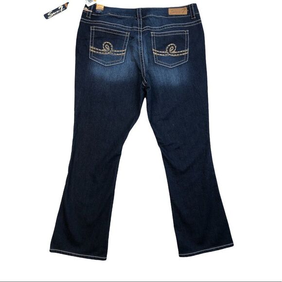Jeans Slim Seven7 Avec Poches Arrière Pailletées - Taille 10, Longueur 33 Pouces, Occasion Très Bon état